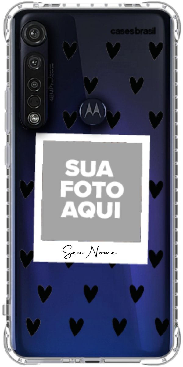 Capinha para Celular Polaroid Corações Black