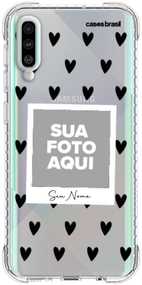Capinha para Celular Polaroid Corações Black