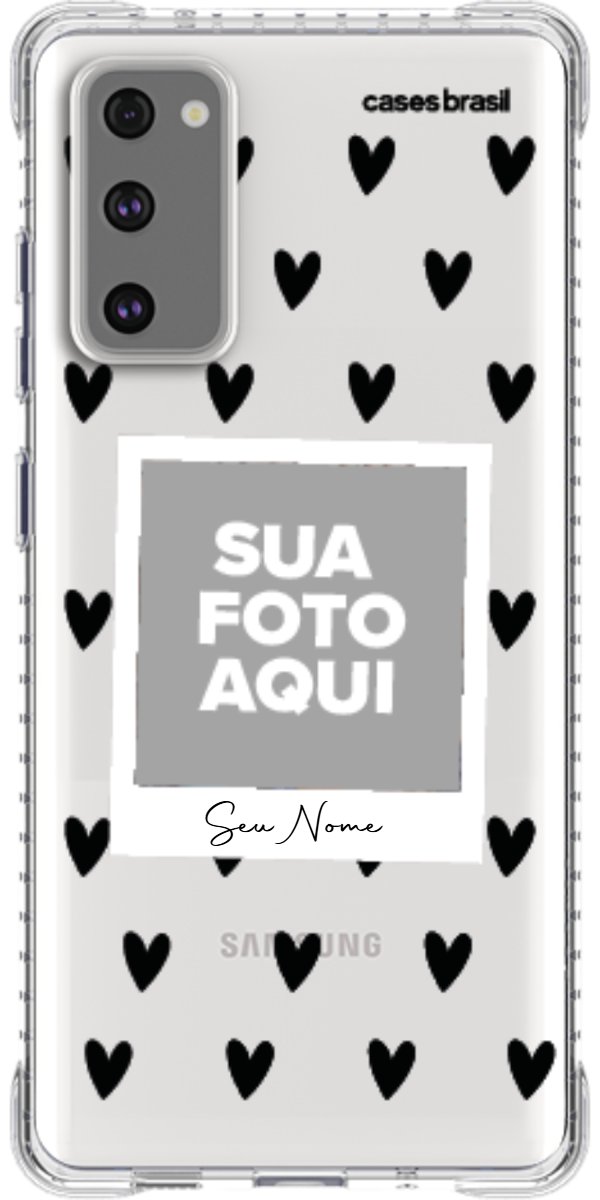 Capinha para Celular Polaroid Corações Black