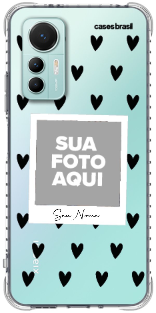 Capinha para Celular Polaroid Corações Black