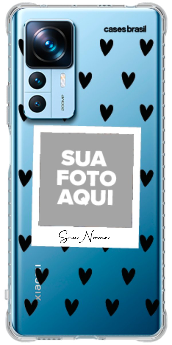 Capinha para Celular Polaroid Corações Black
