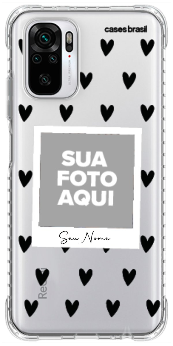 Capinha para Celular Polaroid Corações Black