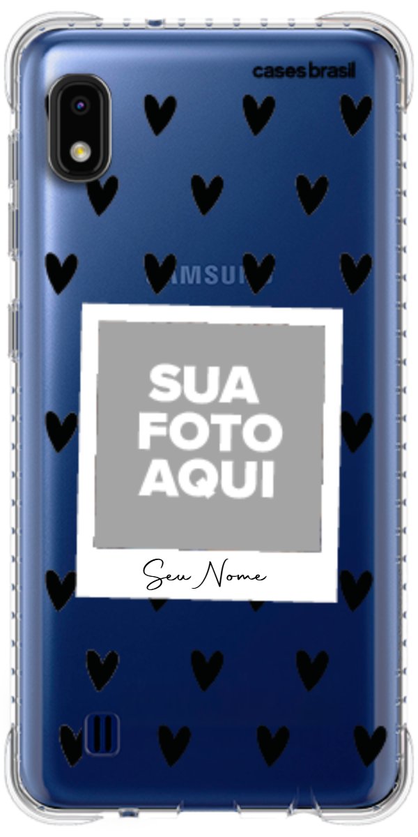 Capinha para Celular Polaroid Corações Black