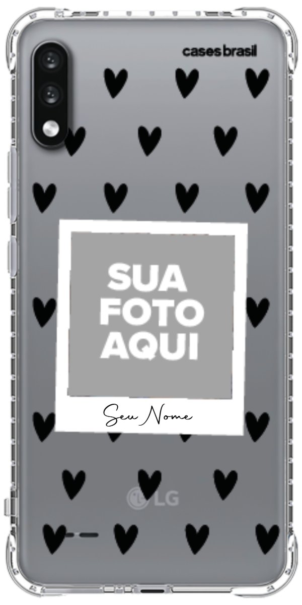 Capinha para Celular Polaroid Corações Black