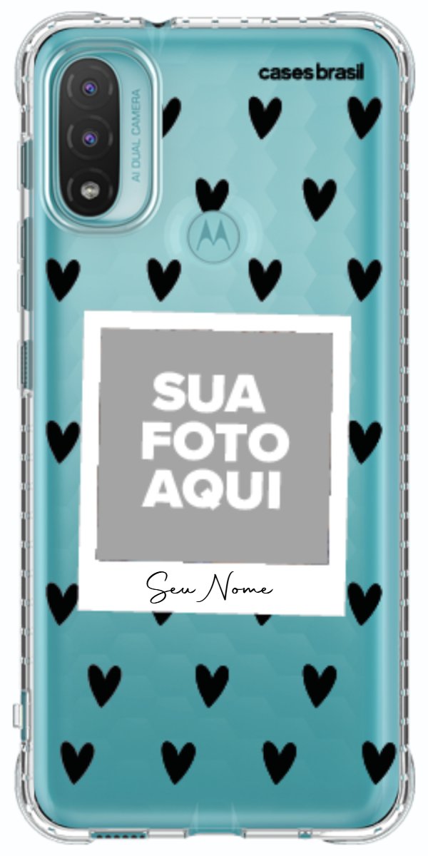 Capinha para Celular Polaroid Corações Black