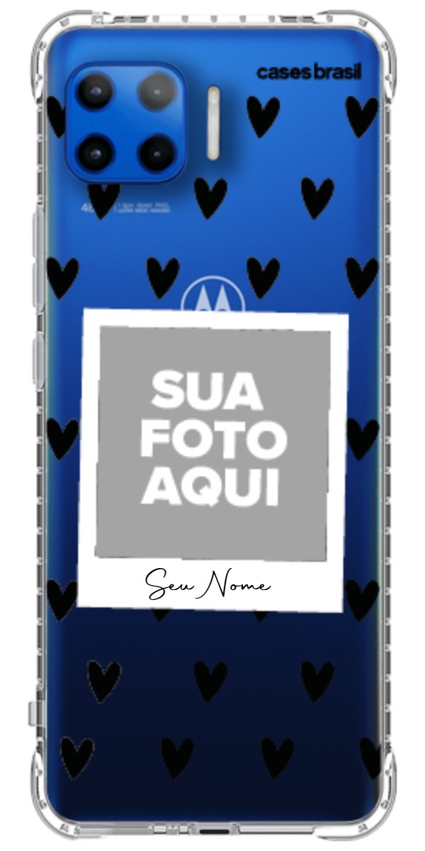 Capinha para Celular Polaroid Corações Black