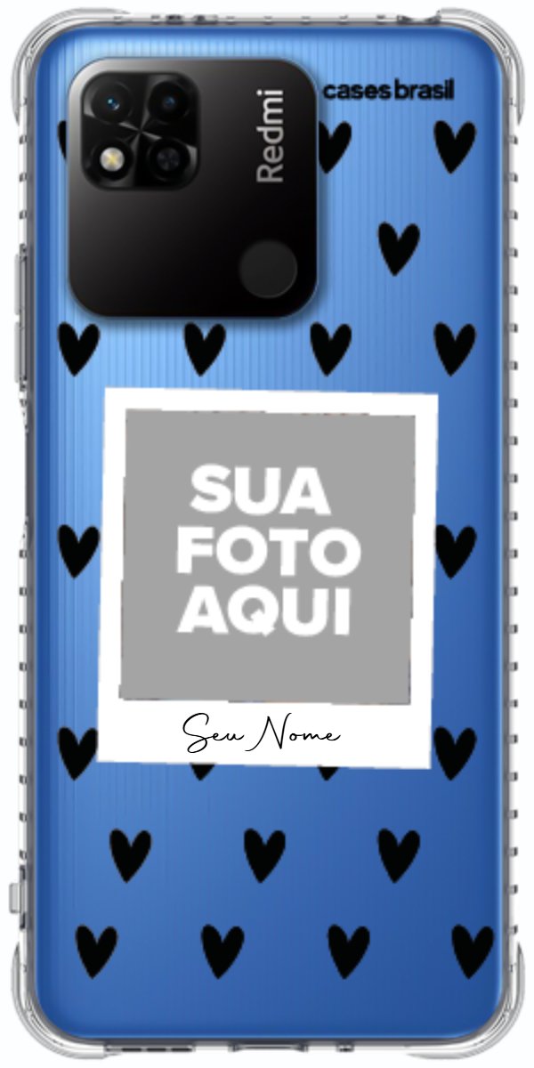 Capinha para Celular Polaroid Corações Black