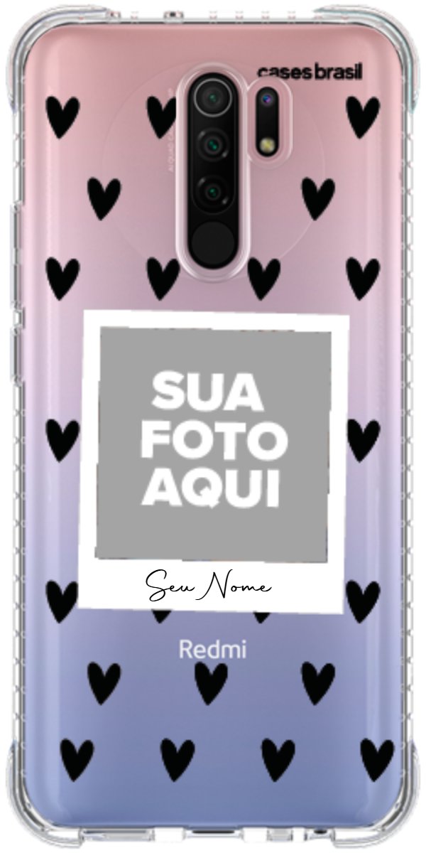 Capinha para Celular Polaroid Corações Black