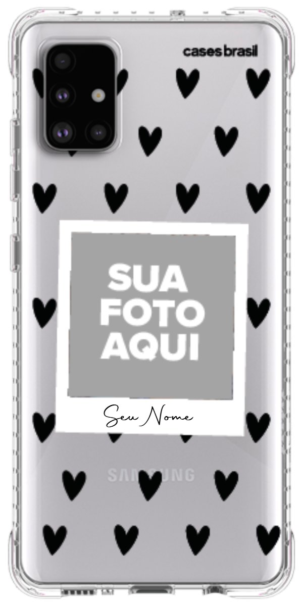 Capinha para Celular Polaroid Corações Black