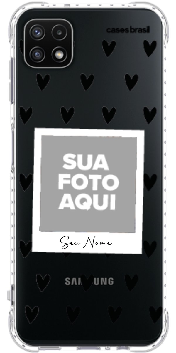 Capinha para Celular Polaroid Corações Black