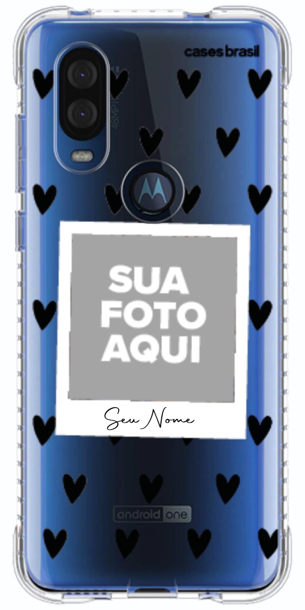Capinha para Celular Polaroid Corações Black