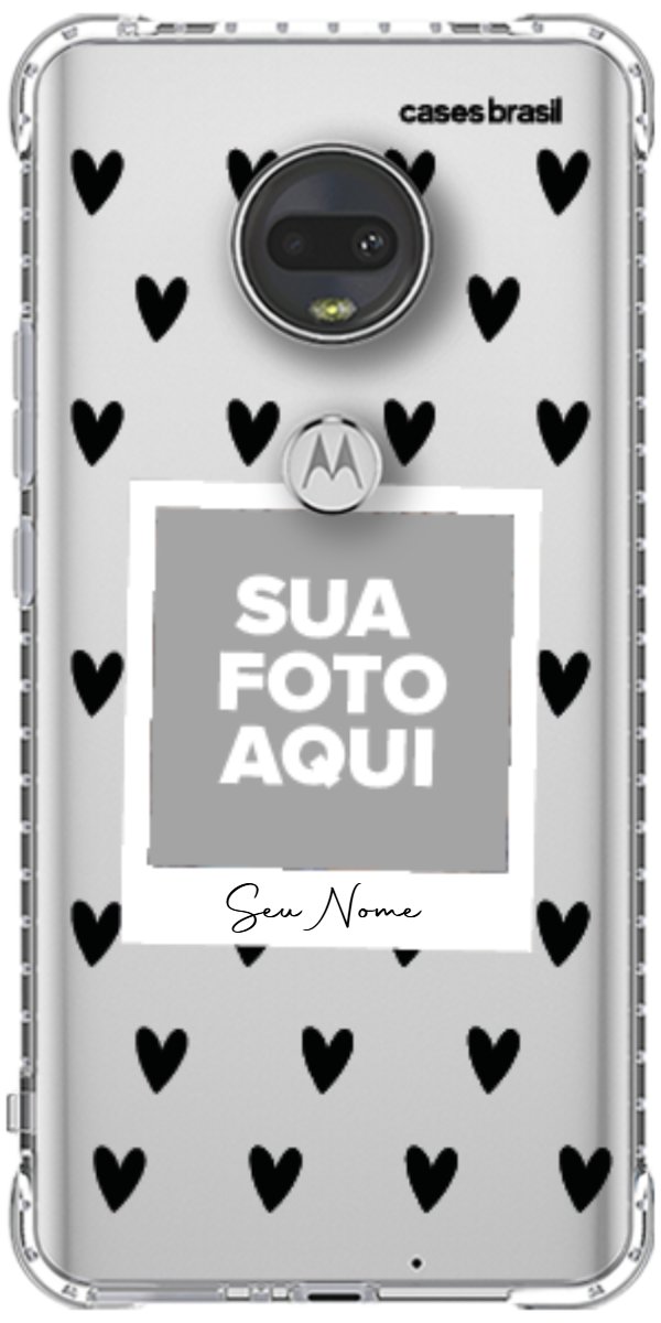 Capinha para Celular Polaroid Corações Black