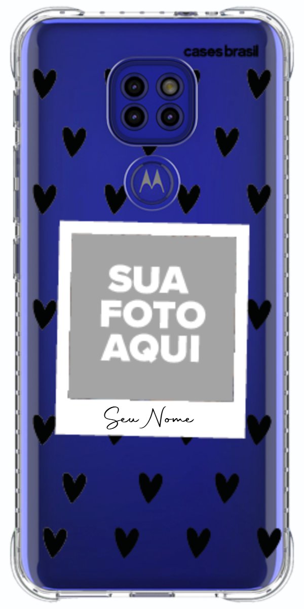 Capinha para Celular Polaroid Corações Black