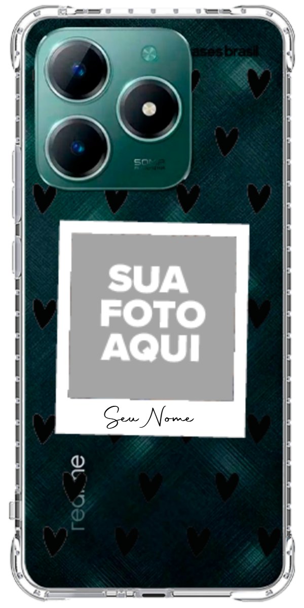 Capinha para Celular Polaroid Corações Black