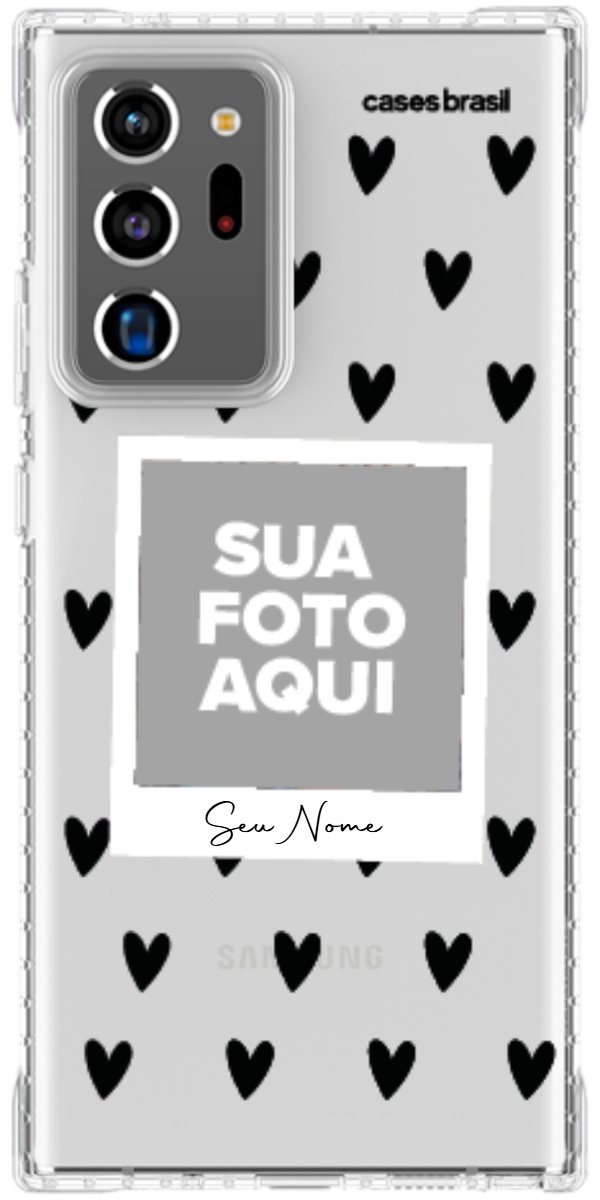 Capinha para Celular Polaroid Corações Black