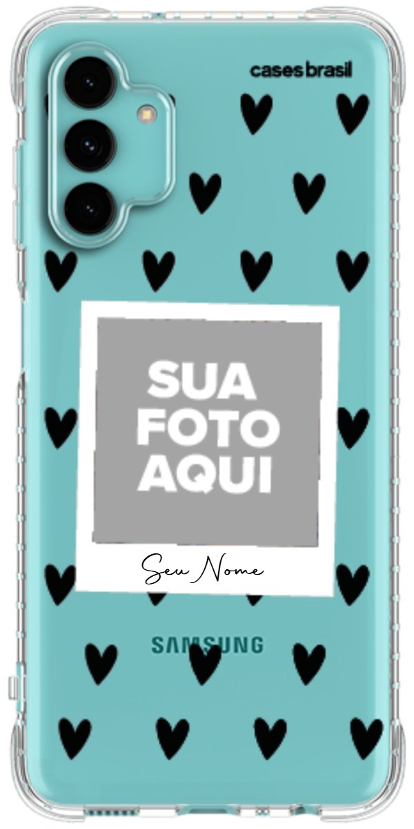 Capinha para Celular Polaroid Corações Black