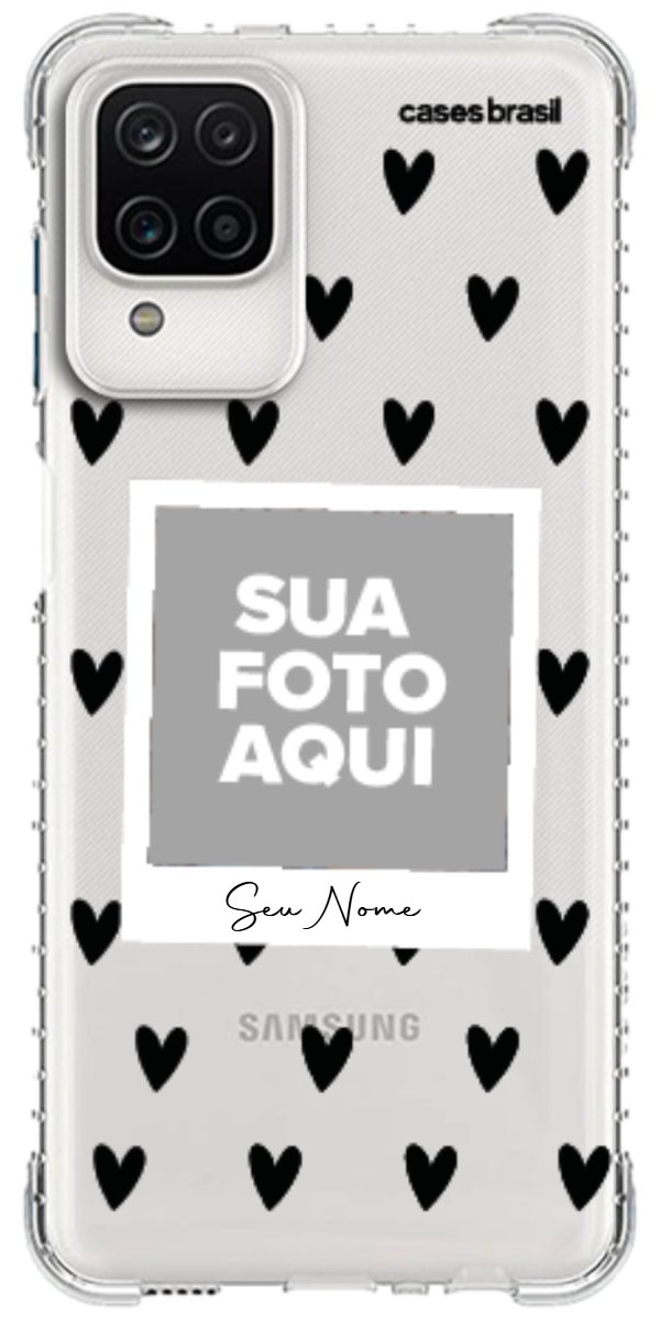 Capinha para Celular Polaroid Corações Black