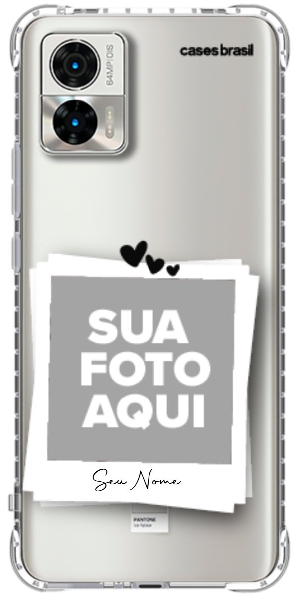 Capinha para Celular Polaroid Corações