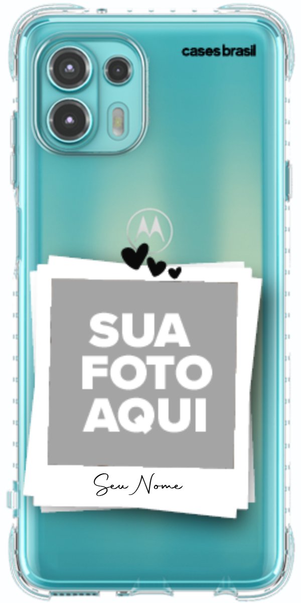 Capinha para Celular Polaroid Corações
