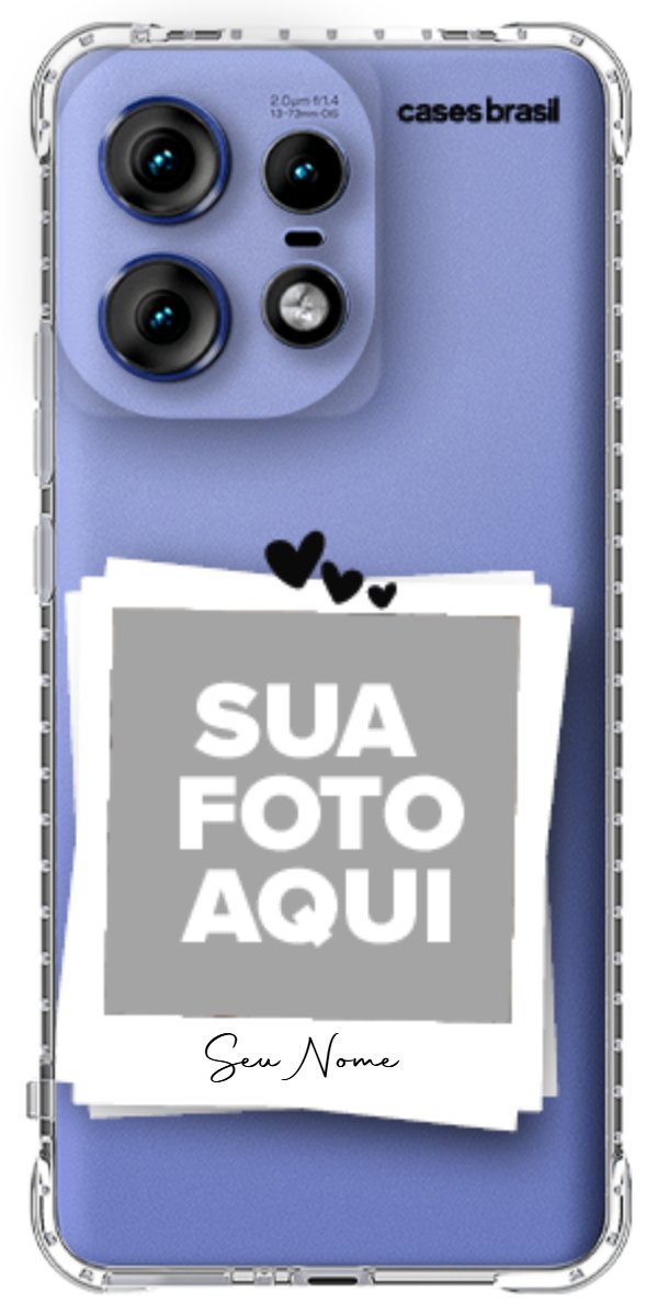 Capinha para Celular Polaroid Corações