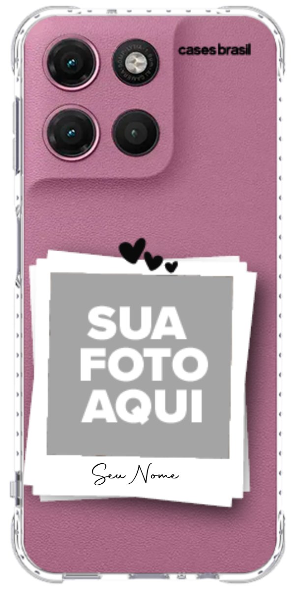Capinha para Celular Polaroid Corações