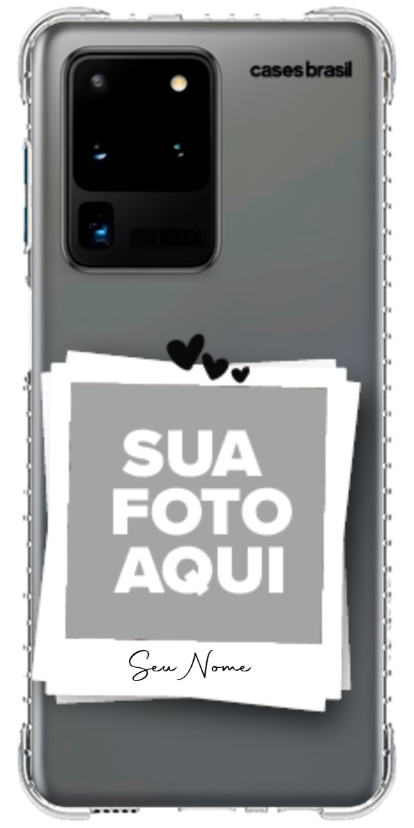 Capinha para Celular Polaroid Corações