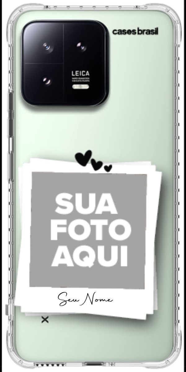 Capinha para Celular Polaroid Corações