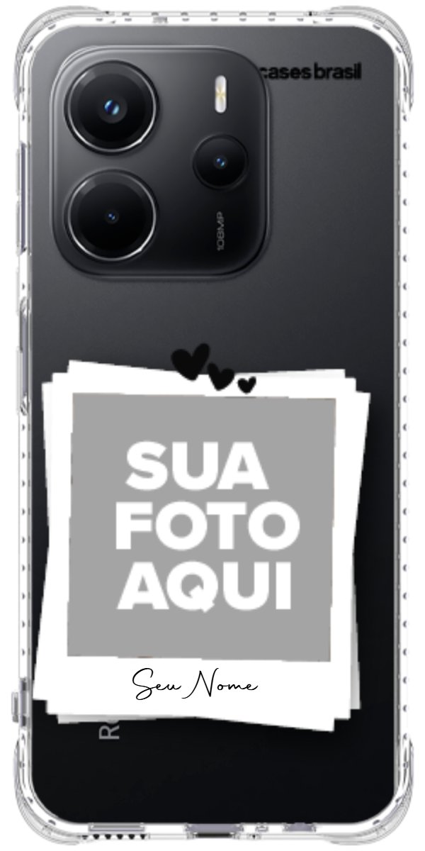Capinha para Celular Polaroid Corações