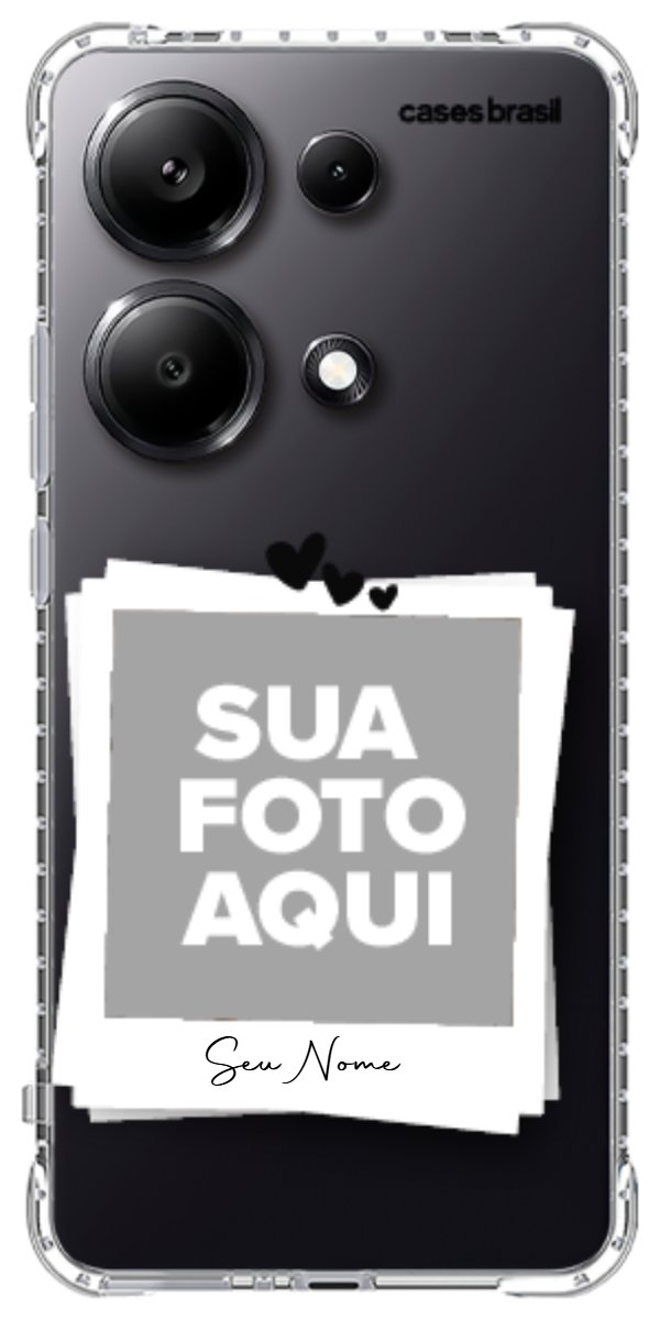 Capinha para Celular Polaroid Corações