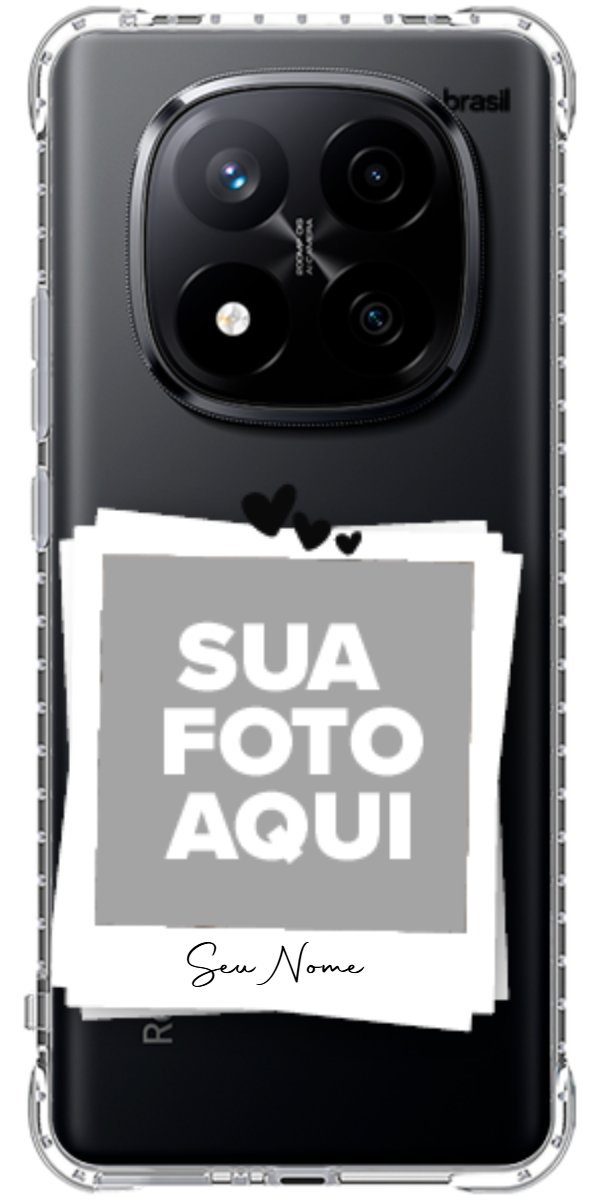 Capinha para Celular Polaroid Corações