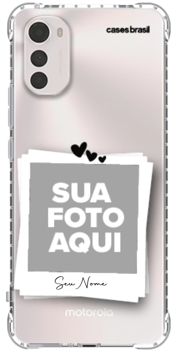 Capinha para Celular Polaroid Corações