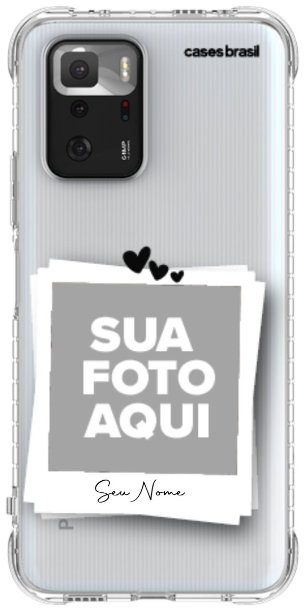 Capinha para Celular Polaroid Corações