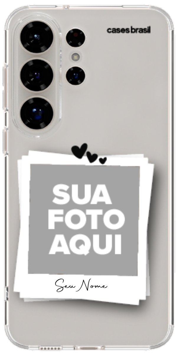 Capinha para Celular Polaroid Corações
