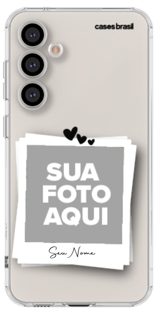 Capinha para Celular Polaroid Corações