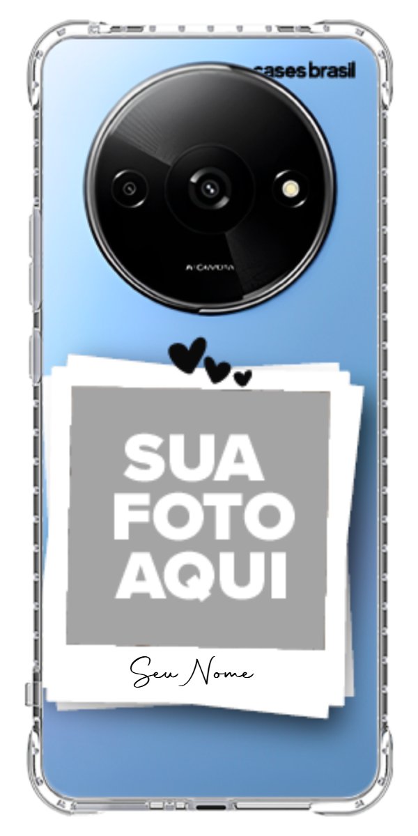 Capinha para Celular Polaroid Corações