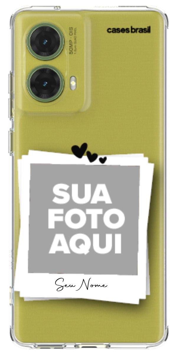 Capinha para Celular Polaroid Corações