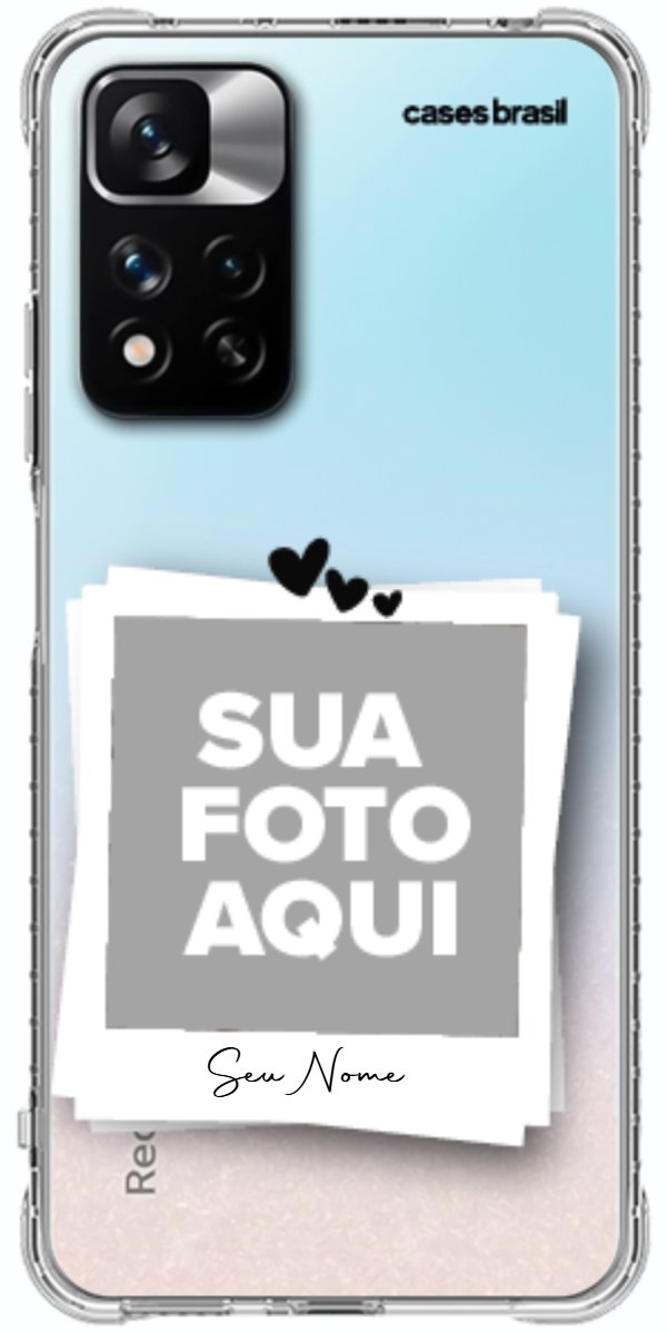 Capinha para Celular Polaroid Corações