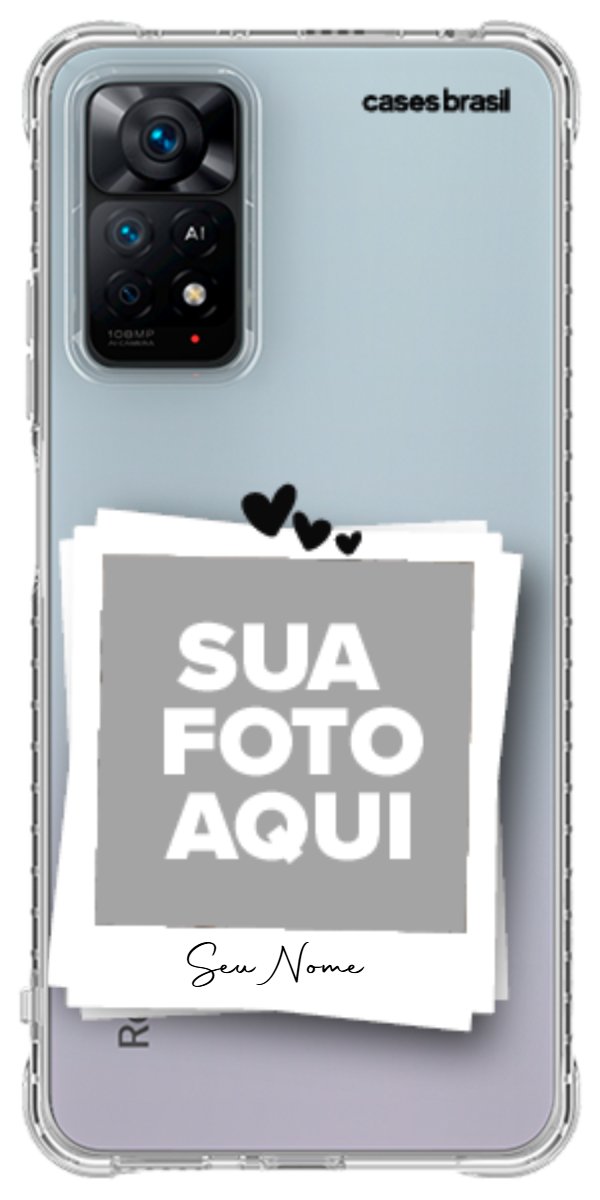 Capinha para Celular Polaroid Corações