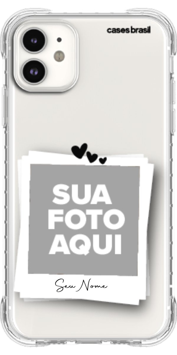 Capinha para Celular Polaroid Corações