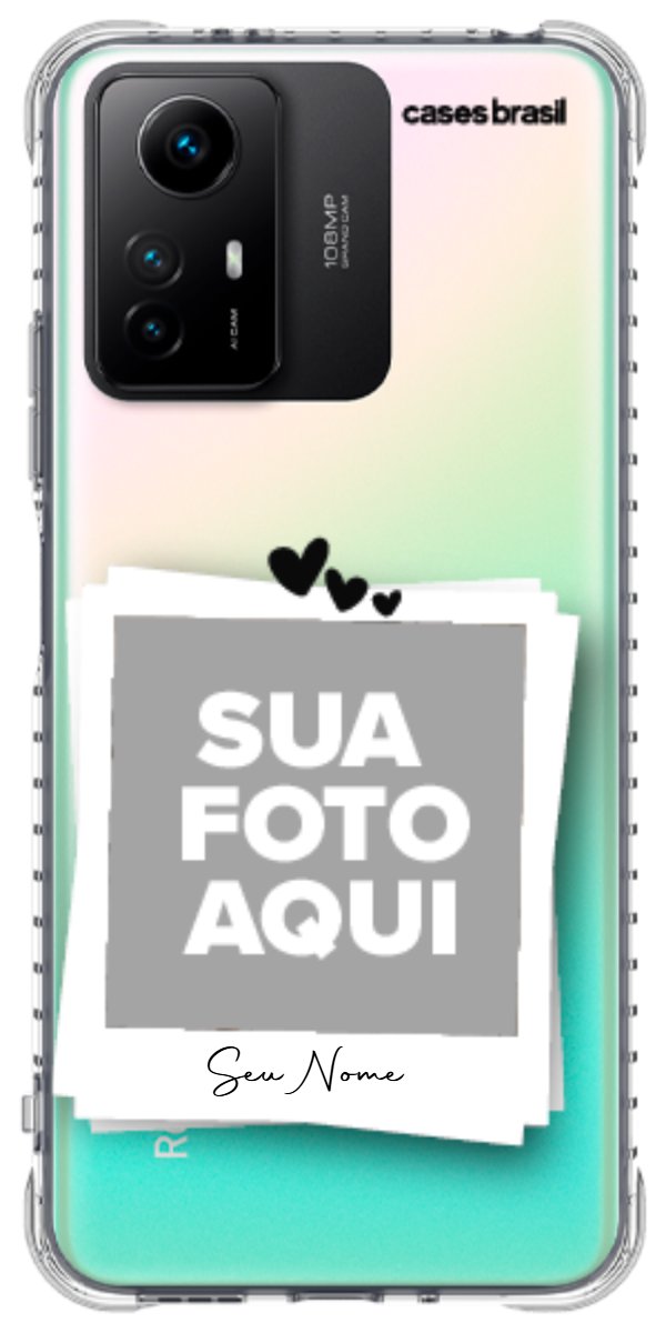 Capinha para Celular Polaroid Corações
