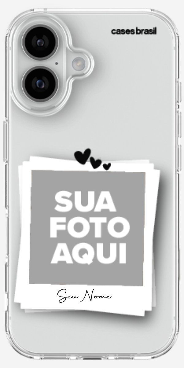 Capinha para Celular Polaroid Corações
