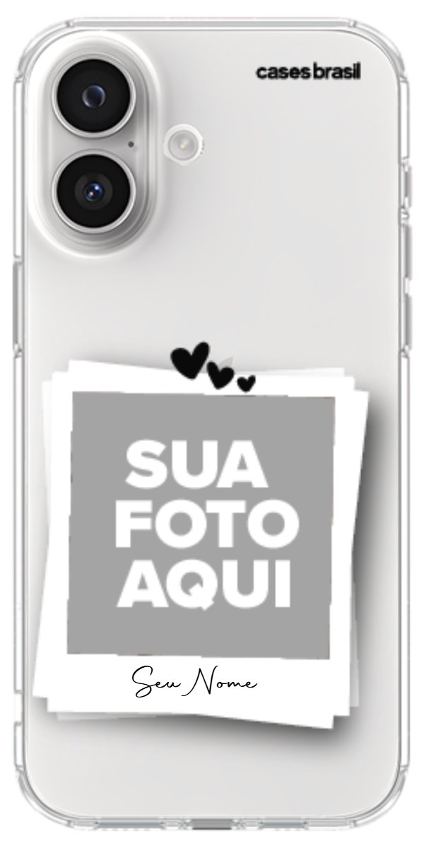 Capinha para Celular Polaroid Corações