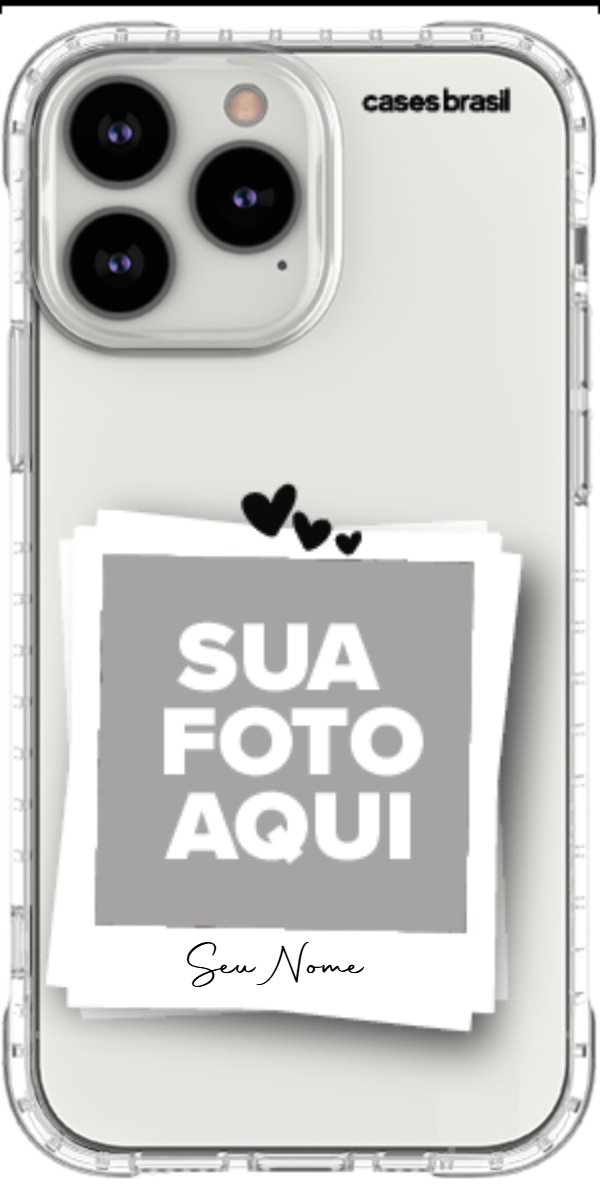Capinha para Celular Polaroid Corações