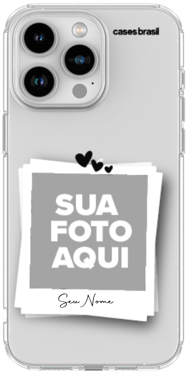 Capinha para Celular Polaroid Corações