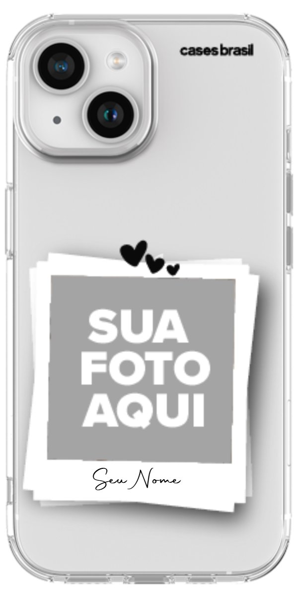 Capinha para Celular Polaroid Corações