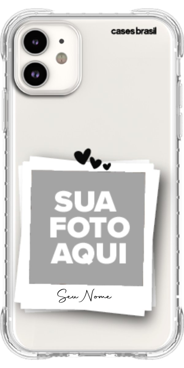 Capinha para Celular Polaroid Corações