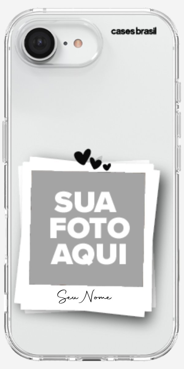 Capinha para Celular Polaroid Corações