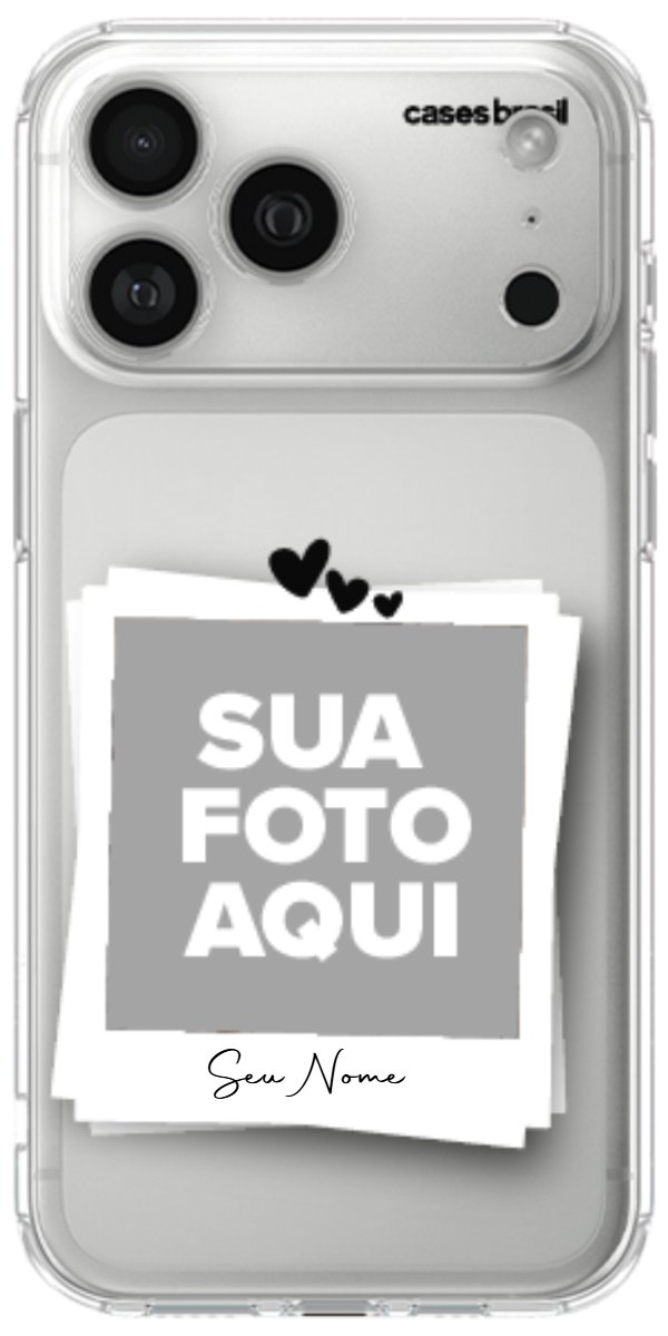 Capinha para Celular Polaroid Corações