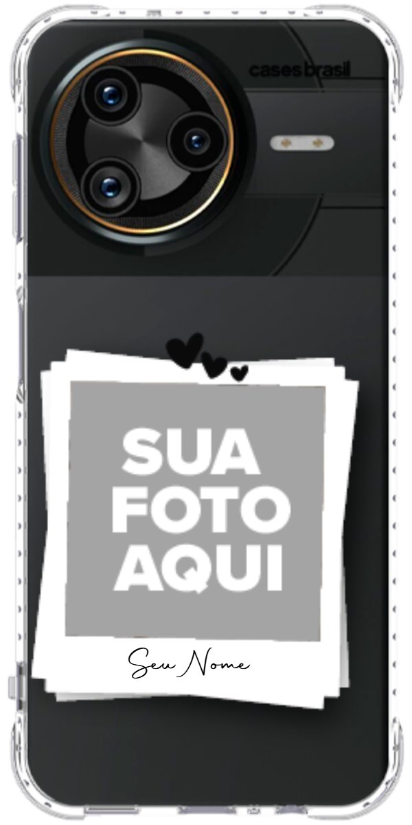 Capinha para Celular Polaroid Corações