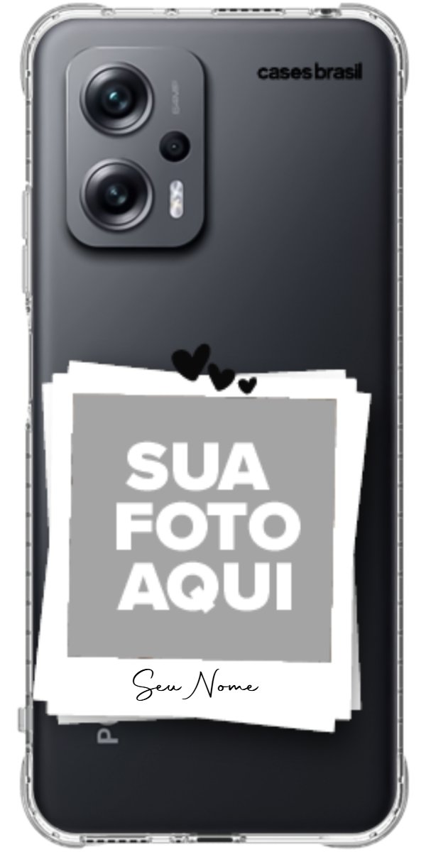 Capinha para Celular Polaroid Corações